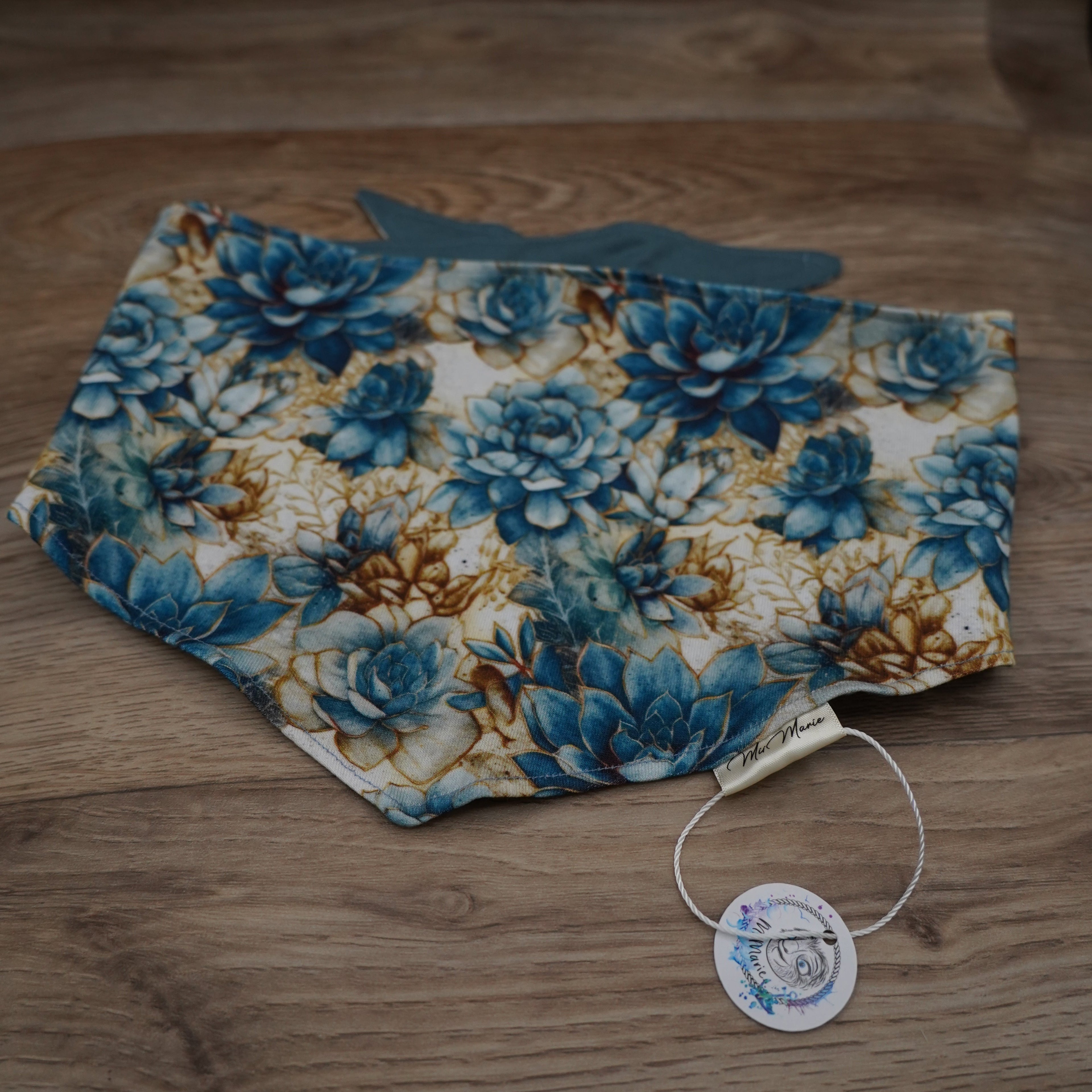 Türkis Goldene Blumen